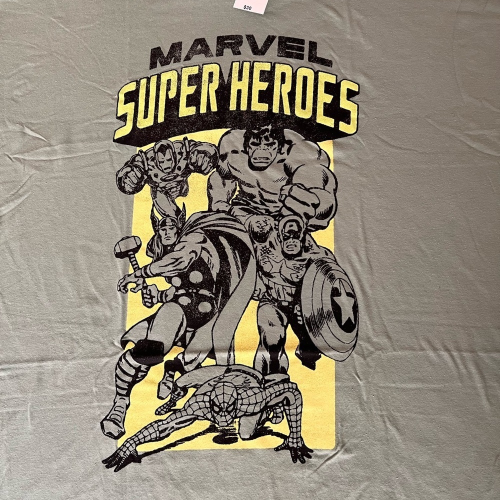Marvel Super Heroes Graphic Tee - Light Green - Picture 2 of 3